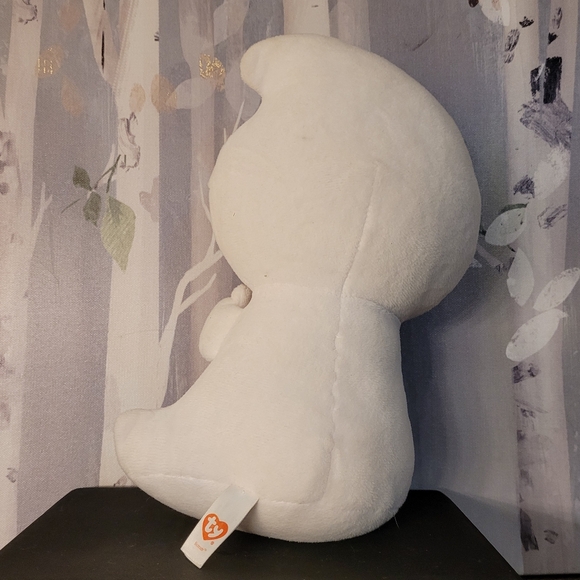 TY BEANIE BOO Scream The Plush Ghost Holding A Pumpkin (Approx 9.5 inches) - Picture 10 of 13